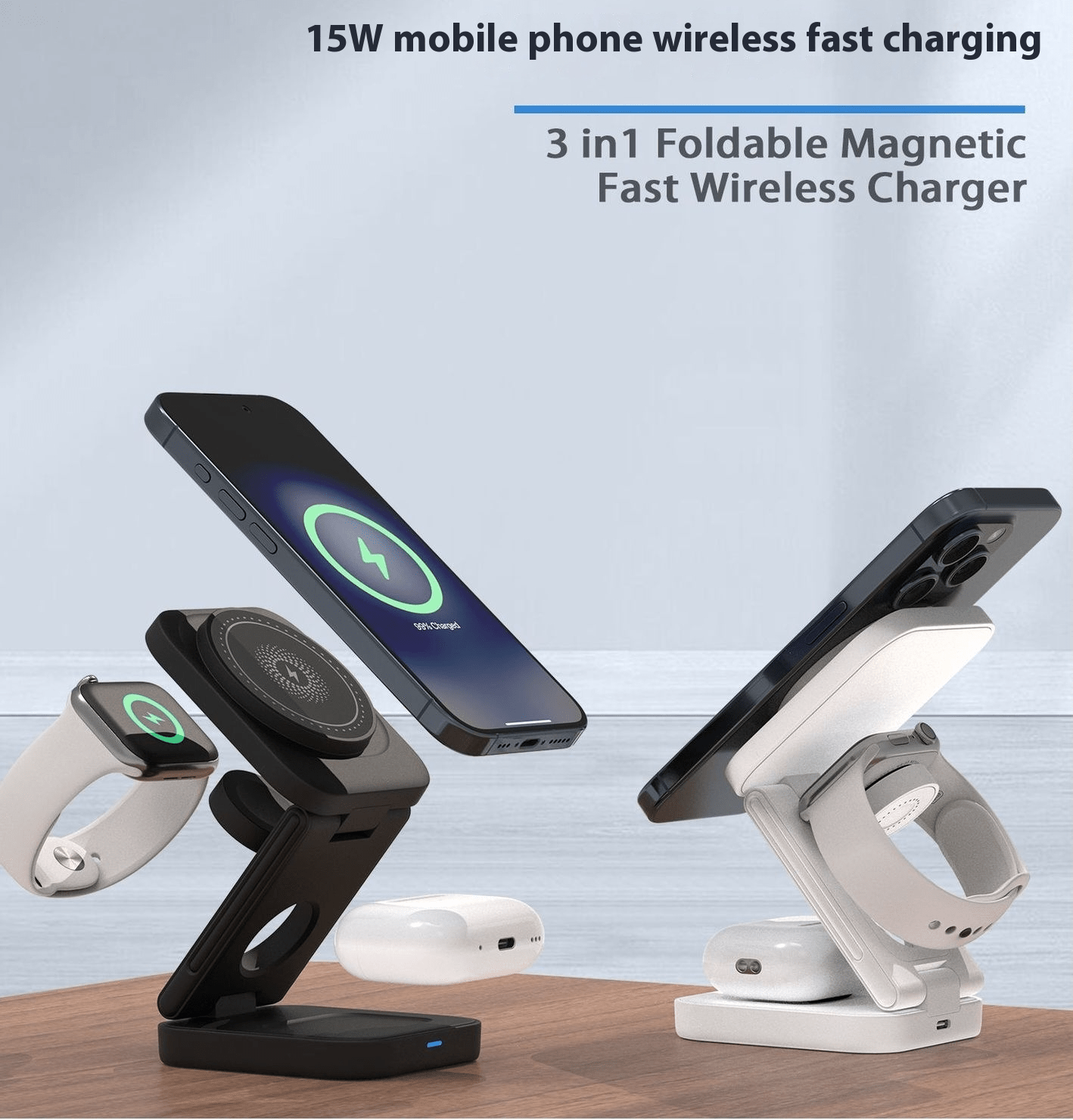 3 IN 1 FOLDABLE WIRELESS CHARGER - NovaNexa