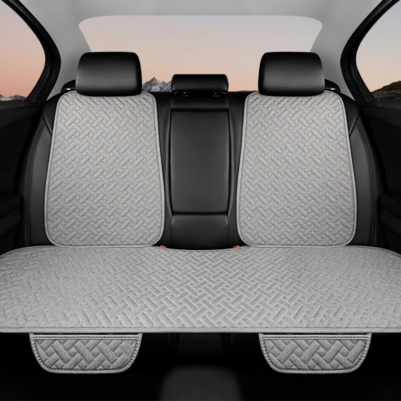 Car seat cushion, all season universal linen, driver's seat cover, small waist, single piece three piece set, half pack