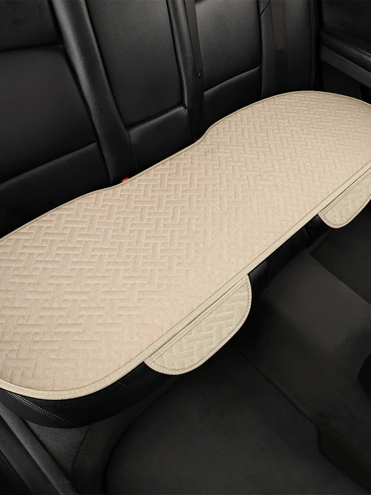 Car seat cushion, all season universal linen, driver's seat cover, small waist, single piece three piece set, half pack
