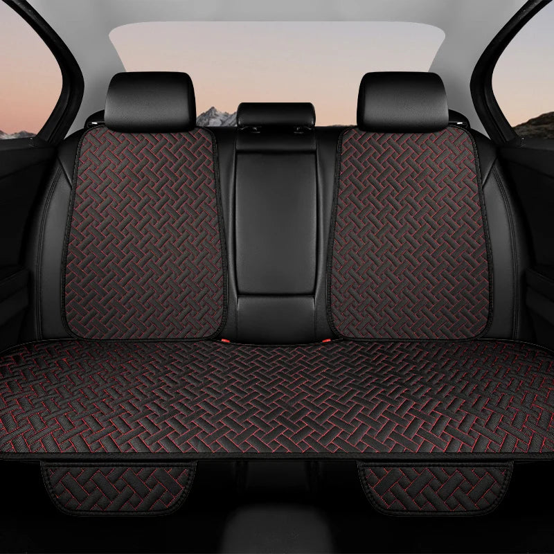 Car seat cushion, all season universal linen, driver's seat cover, small waist, single piece three piece set, half pack
