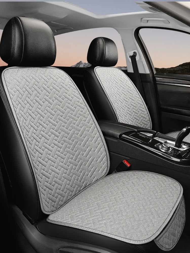 Car seat cushion, all season universal linen, driver's seat cover, small waist, single piece three piece set, half pack