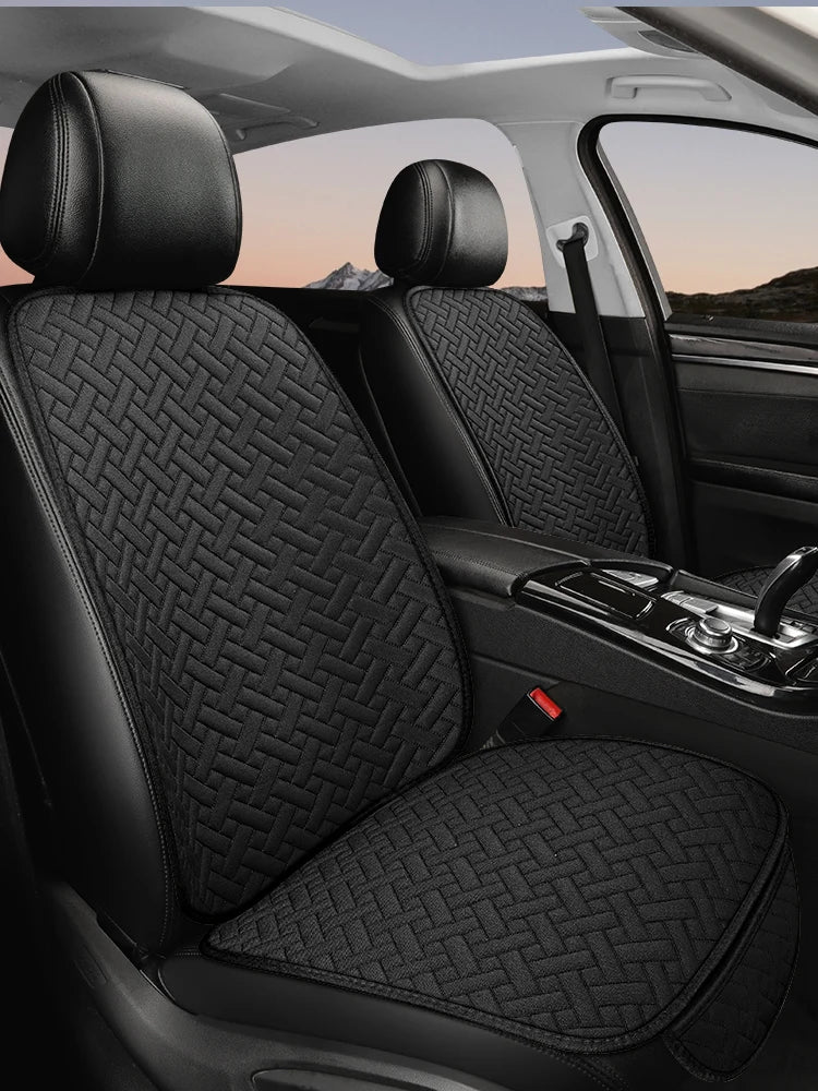 Car seat cushion, all season universal linen, driver's seat cover, small waist, single piece three piece set, half pack