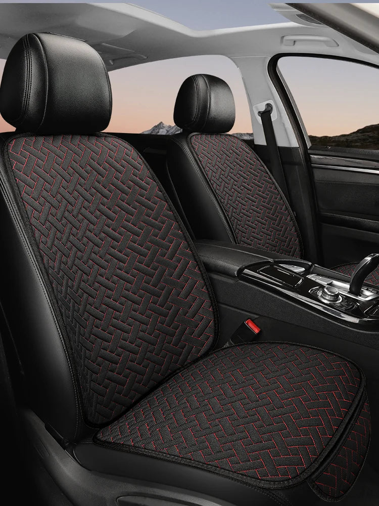 Car seat cushion, all season universal linen, driver's seat cover, small waist, single piece three piece set, half pack