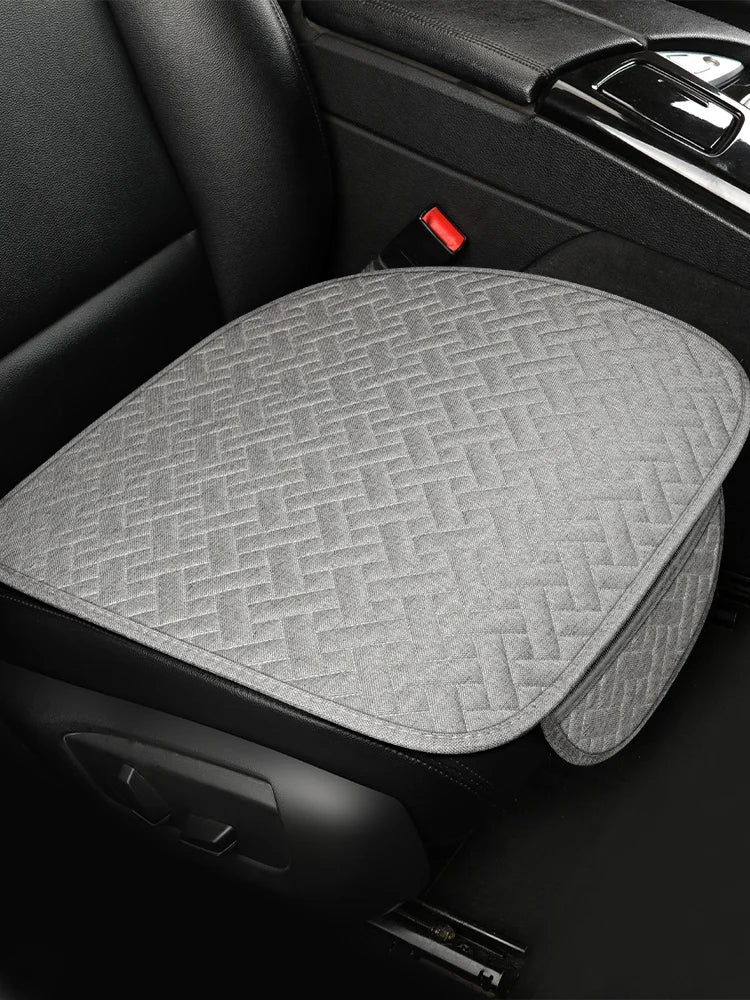 Car seat cushion, all season universal linen, driver's seat cover, small waist, single piece three piece set, half pack