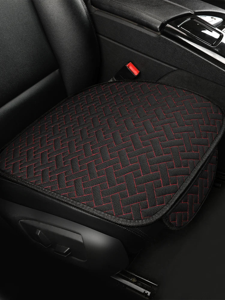 Car seat cushion, all season universal linen, driver's seat cover, small waist, single piece three piece set, half pack