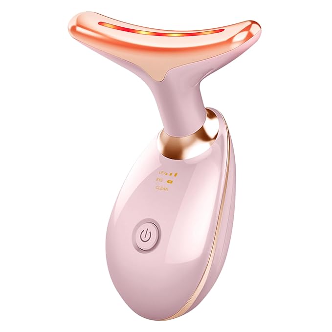 Beauty Facial Massager, 7 Color Wavy Acne Beauty Microcurrent Facial Device Skin Firming for Face Neck Beauty Device, - NovaNexa