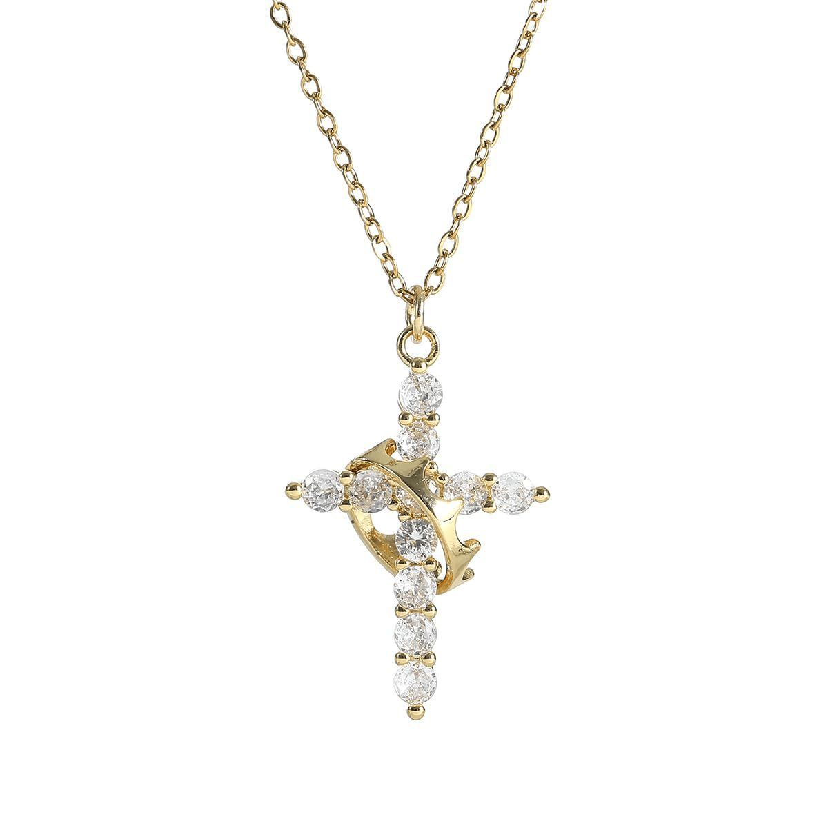 Crown Cross Necklace - NovaNexa