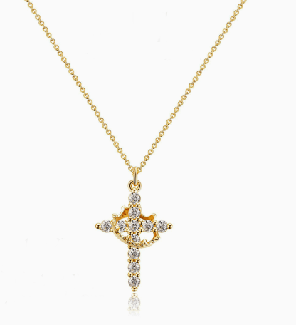 Crown Cross Necklace - NovaNexa