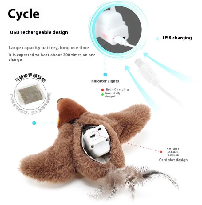Flapping Bird Cat Toy - NovaNexa