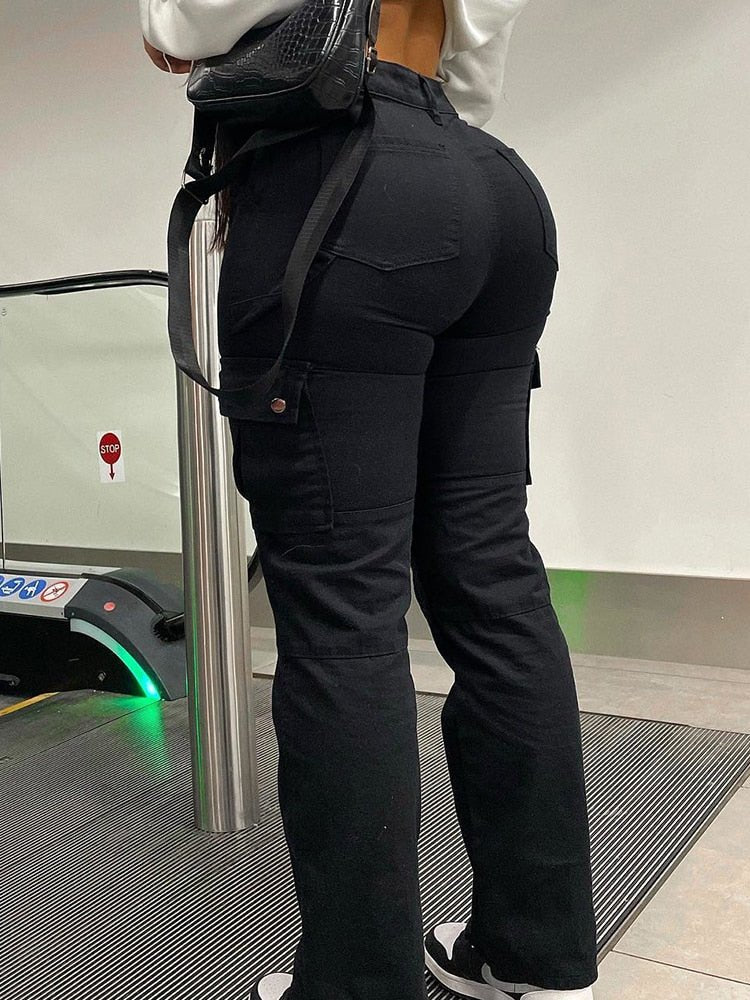 High Waist Cargo Pants Stylish - NovaNexa