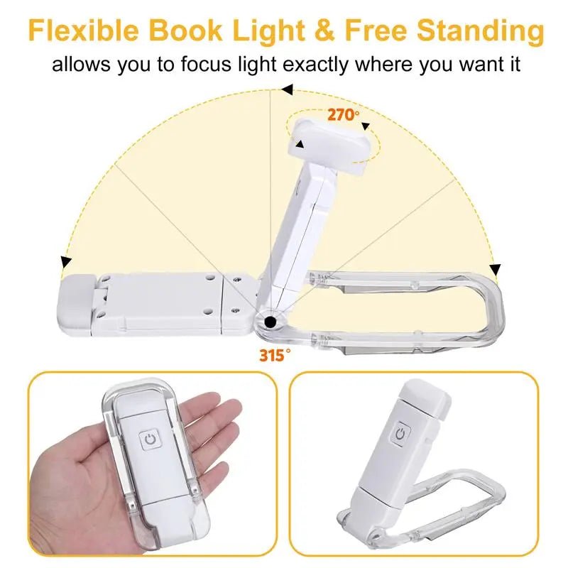LED USB Rechargeable Book Light Reading Light Eye Protection - NovaNexa