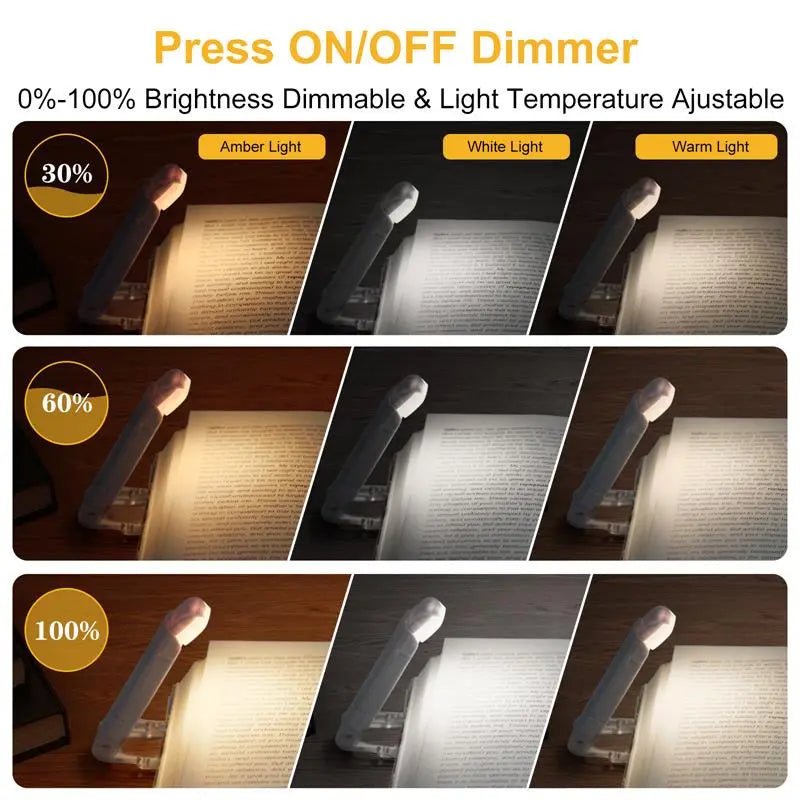 LED USB Rechargeable Book Light Reading Light Eye Protection - NovaNexa