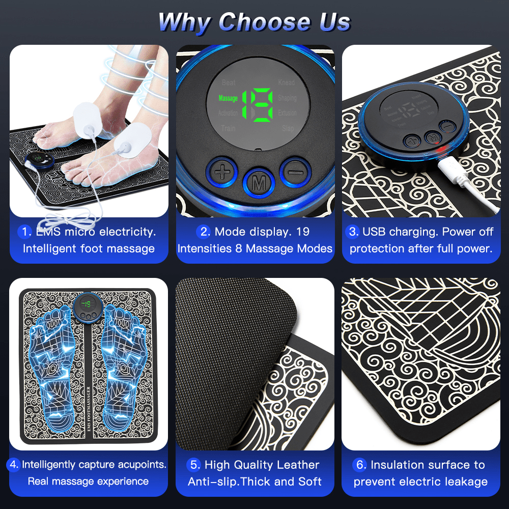 Rechargeable Foot Massage Pad - NovaNexa