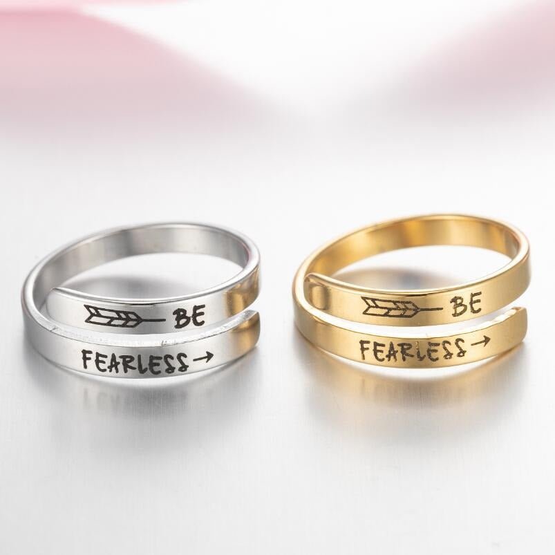 Retro Stainless Steel English Double Ring - NovaNexa