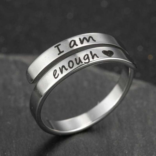 Retro Stainless Steel English Double Ring - NovaNexa