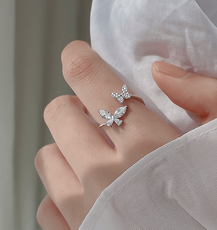 S925 Sterling Silver Butterfly Ring for Women - NovaNexa
