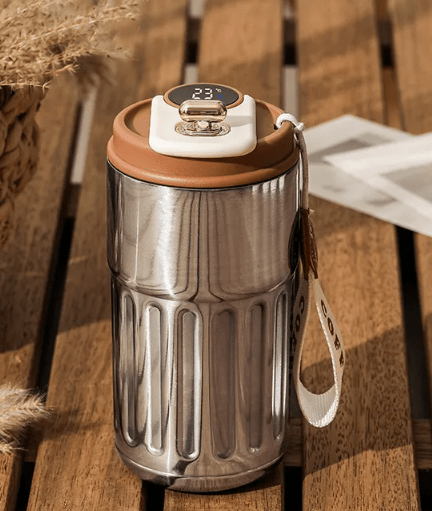 Smart Digital Thermal Bottle Portable Coffee Mug Stainless Steel Water Bottle In-Car Insulated Cup Keep Cold Vacuum Flasks 450ml - NovaNexa