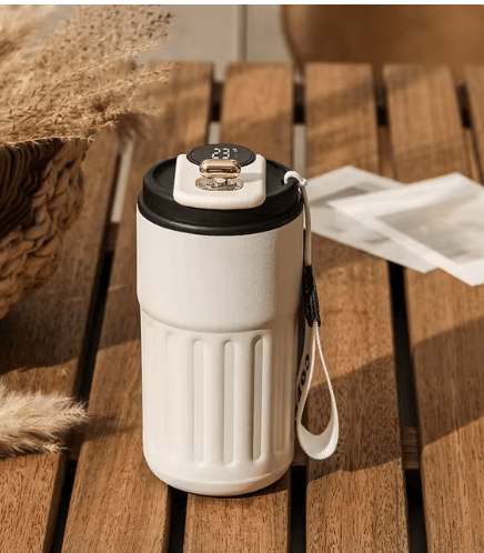 Smart Digital Thermal Bottle Portable Coffee Mug Stainless Steel Water Bottle In-Car Insulated Cup Keep Cold Vacuum Flasks 450ml - NovaNexa