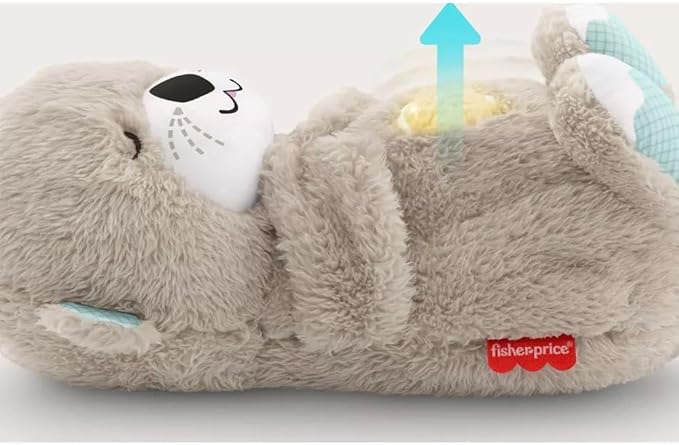 Sound Machine Soothe 'n Snuggle Otter Portable Plush Baby Toy with Sensory Details Music Lights & Rhythmic Breathing Motion - NovaNexa
