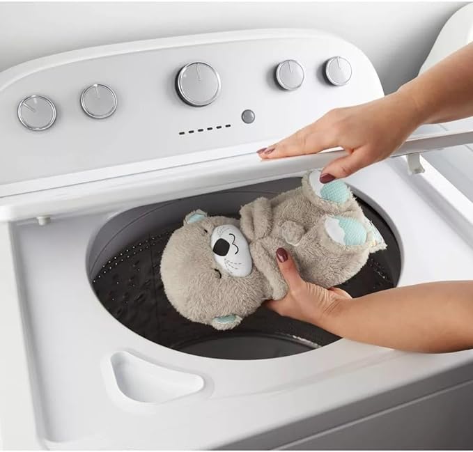 Sound Machine Soothe 'n Snuggle Otter Portable Plush Baby Toy with Sensory Details Music Lights & Rhythmic Breathing Motion - NovaNexa