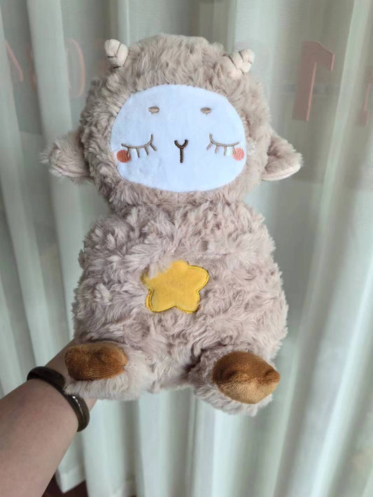 Sound Machine Soothe 'n Snuggle Otter Portable Plush Baby Toy with Sensory Details Music Lights & Rhythmic Breathing Motion - NovaNexa