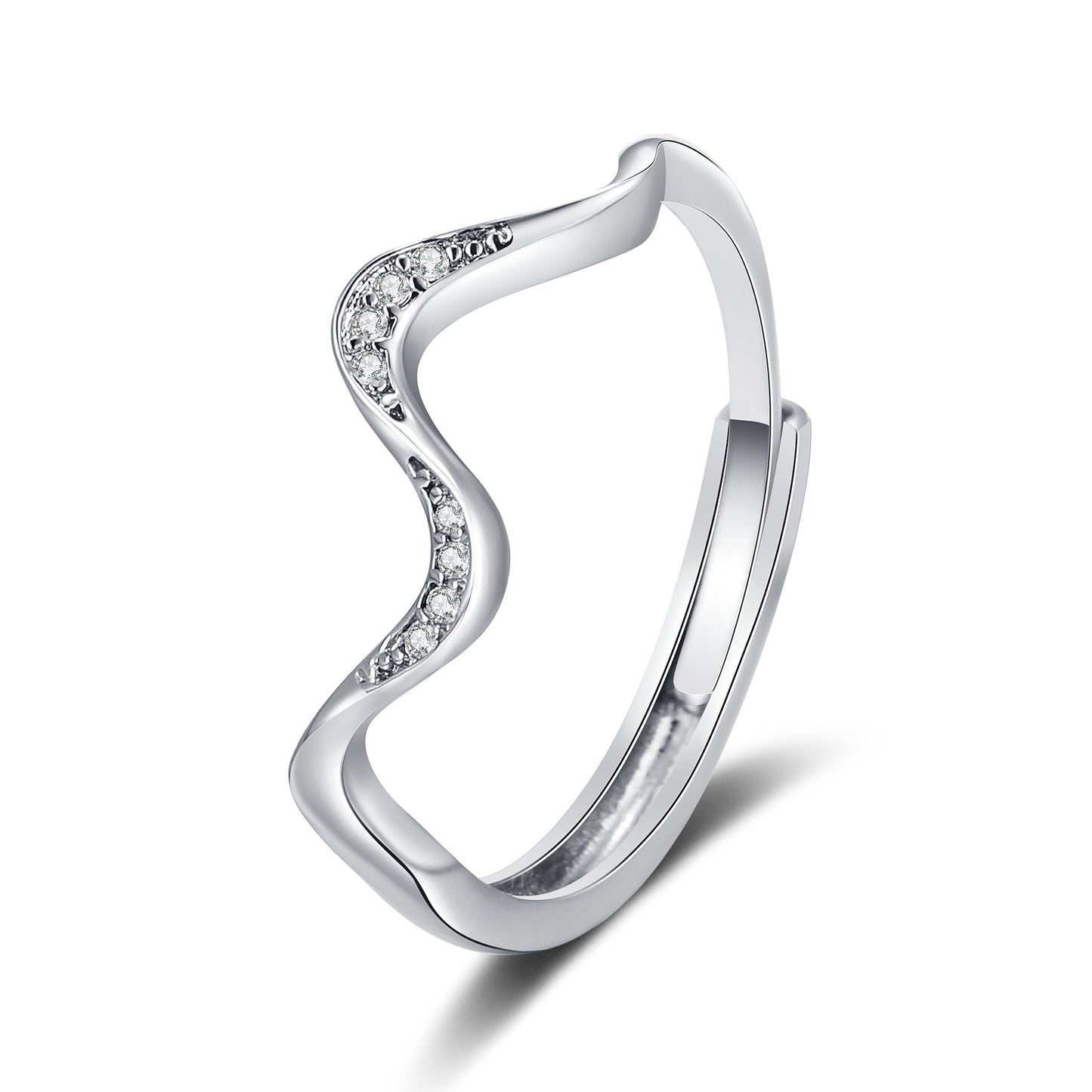 Water Wave Silver Ring in Fashion Design - NovaNexa