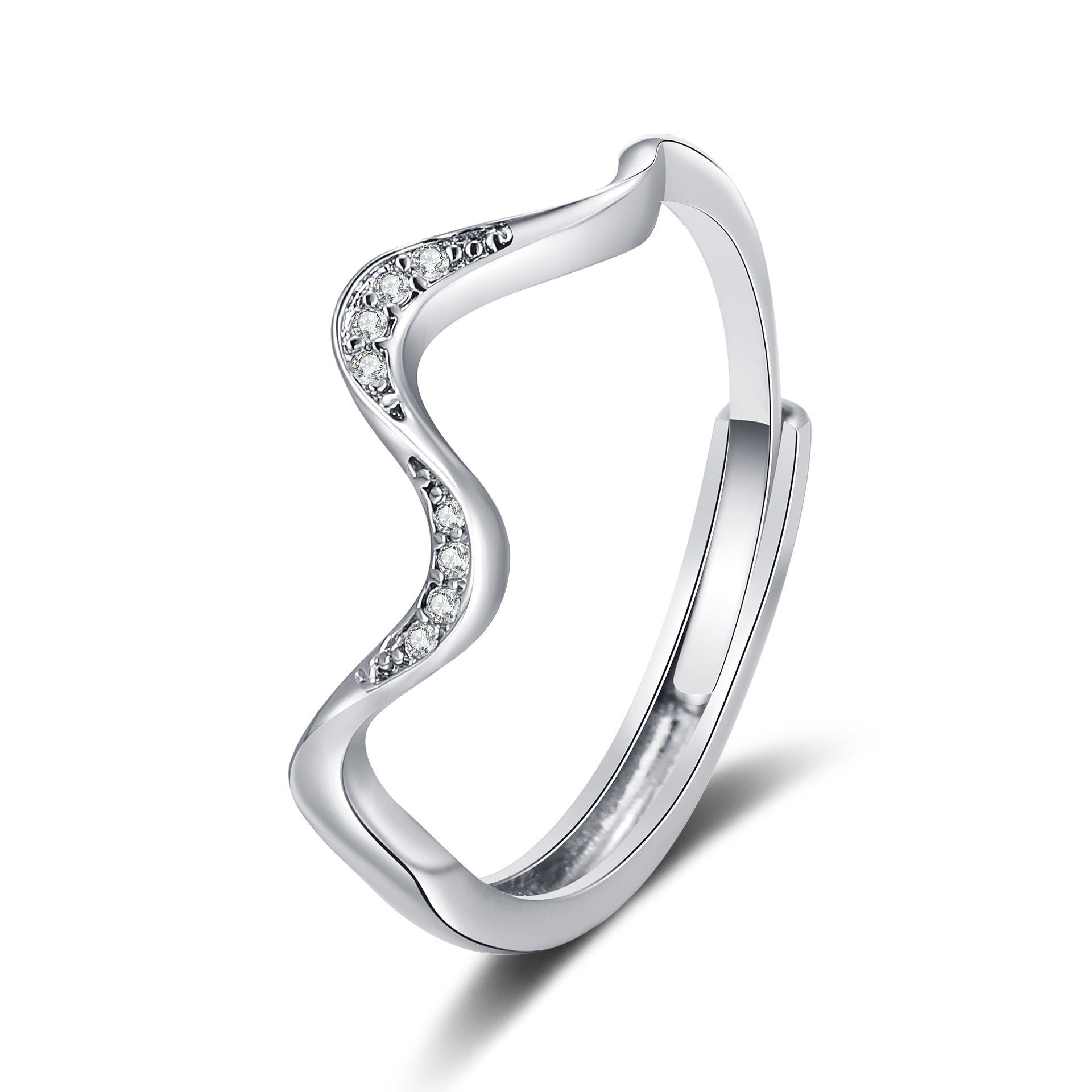 Water Wave Silver Ring in Fashion Design - NovaNexa